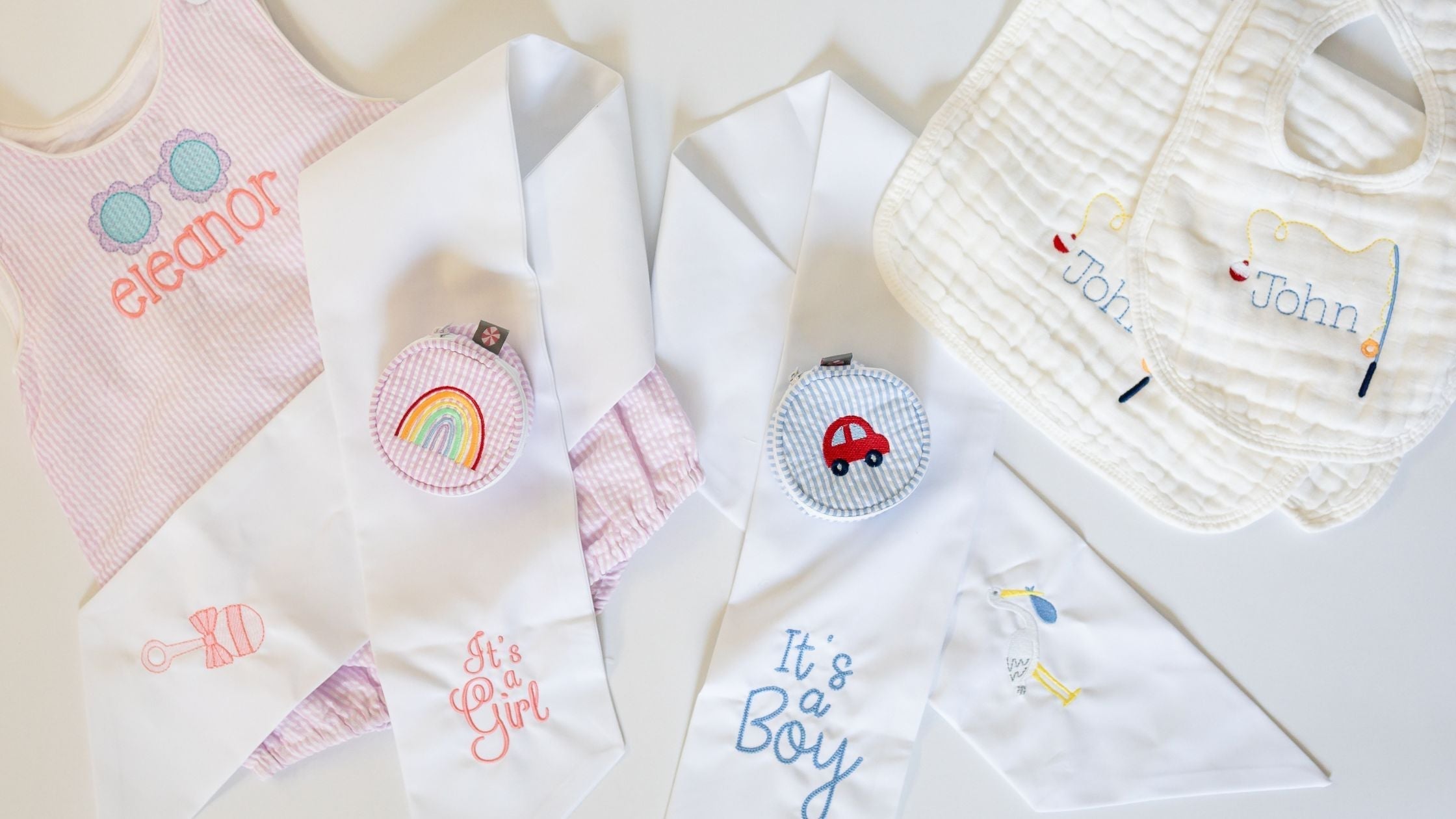 embroidered monogrammed baby welcome gifts
