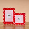 Square Scalloped Acrylic Frame-Tiny Hearts