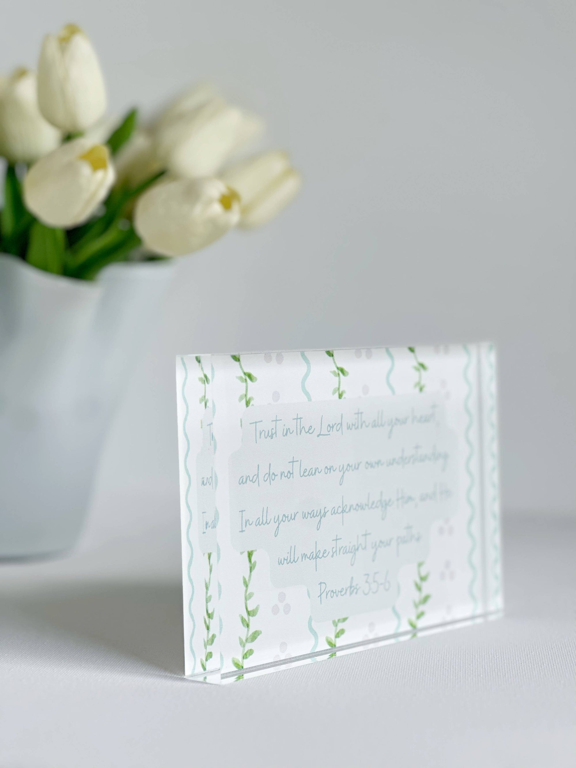 Bible Verse Acrylic Block- Blue
