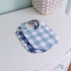 Charlie Snap Bib - Light Blue Gingham
