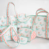 Monogrammed Expandable Tote- Mermaid