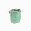 Block Print Jewelry Pouch- Green Dots