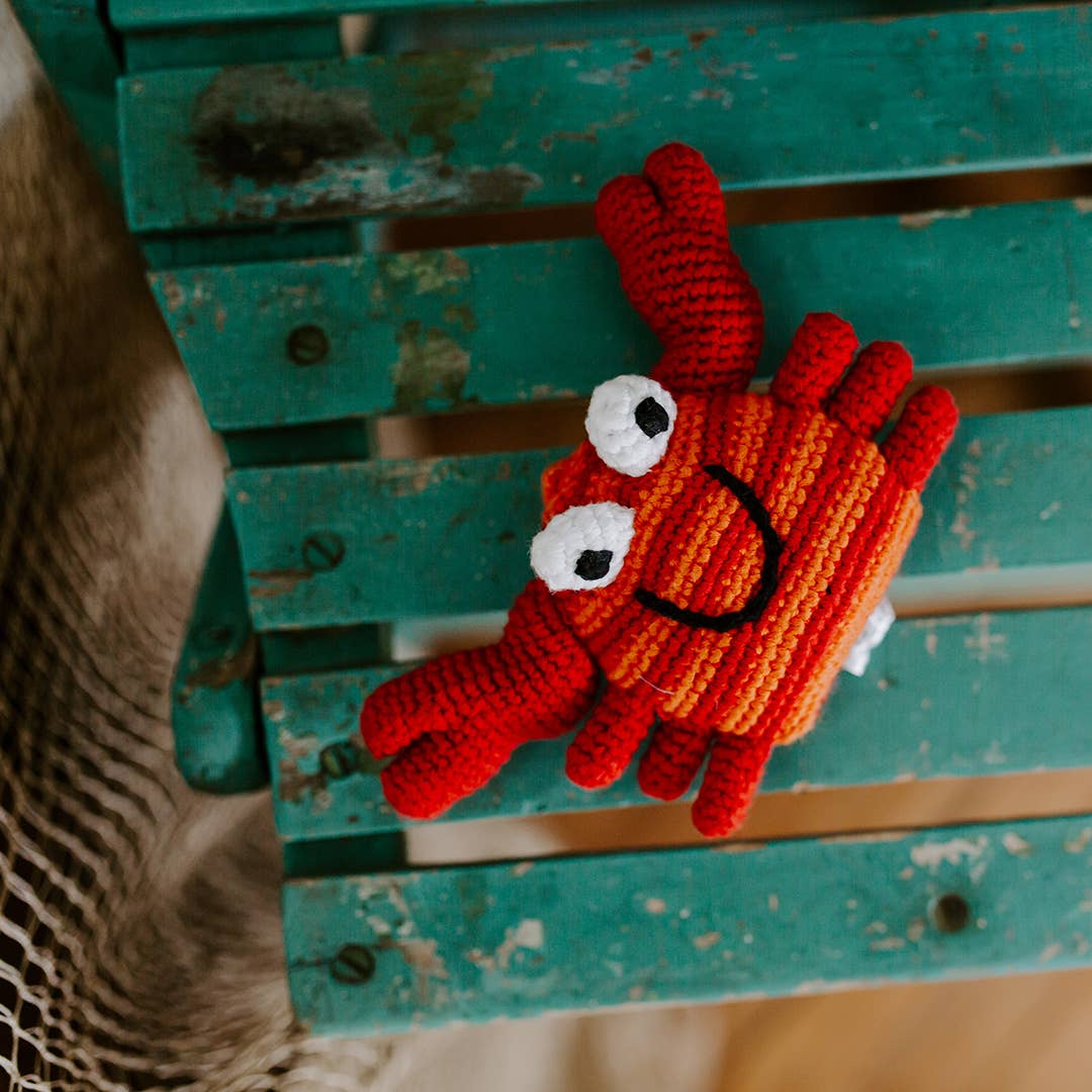 Knit Red Crab Rattle