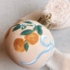 Tuscan Orange Hand Painted Ornament