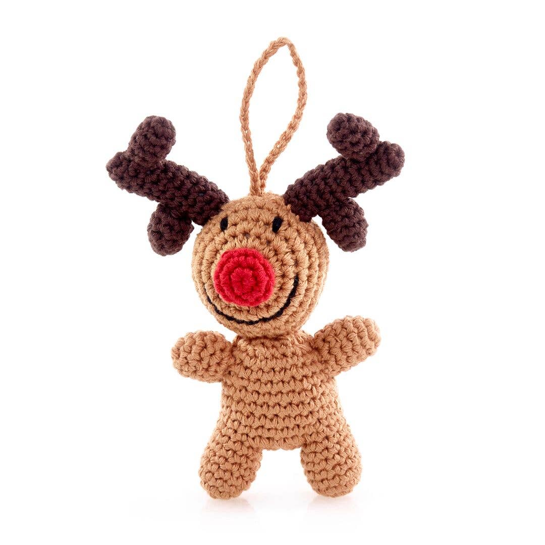 Knit Rudolph Ornament