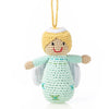 Knit Angel Ornament- Turquoise
