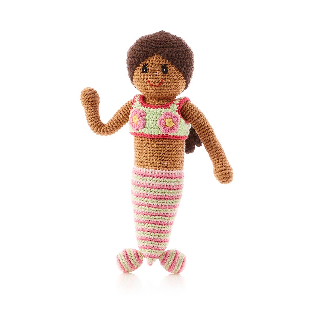 Knit Mermaid Doll- Pink