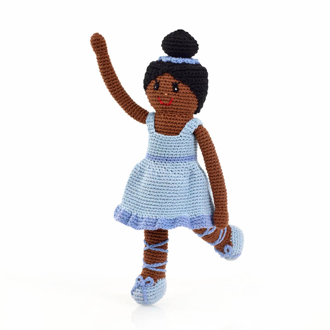 Knit Ballerina Doll- Blue