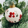 Hand Painted Red Floral Ornament
