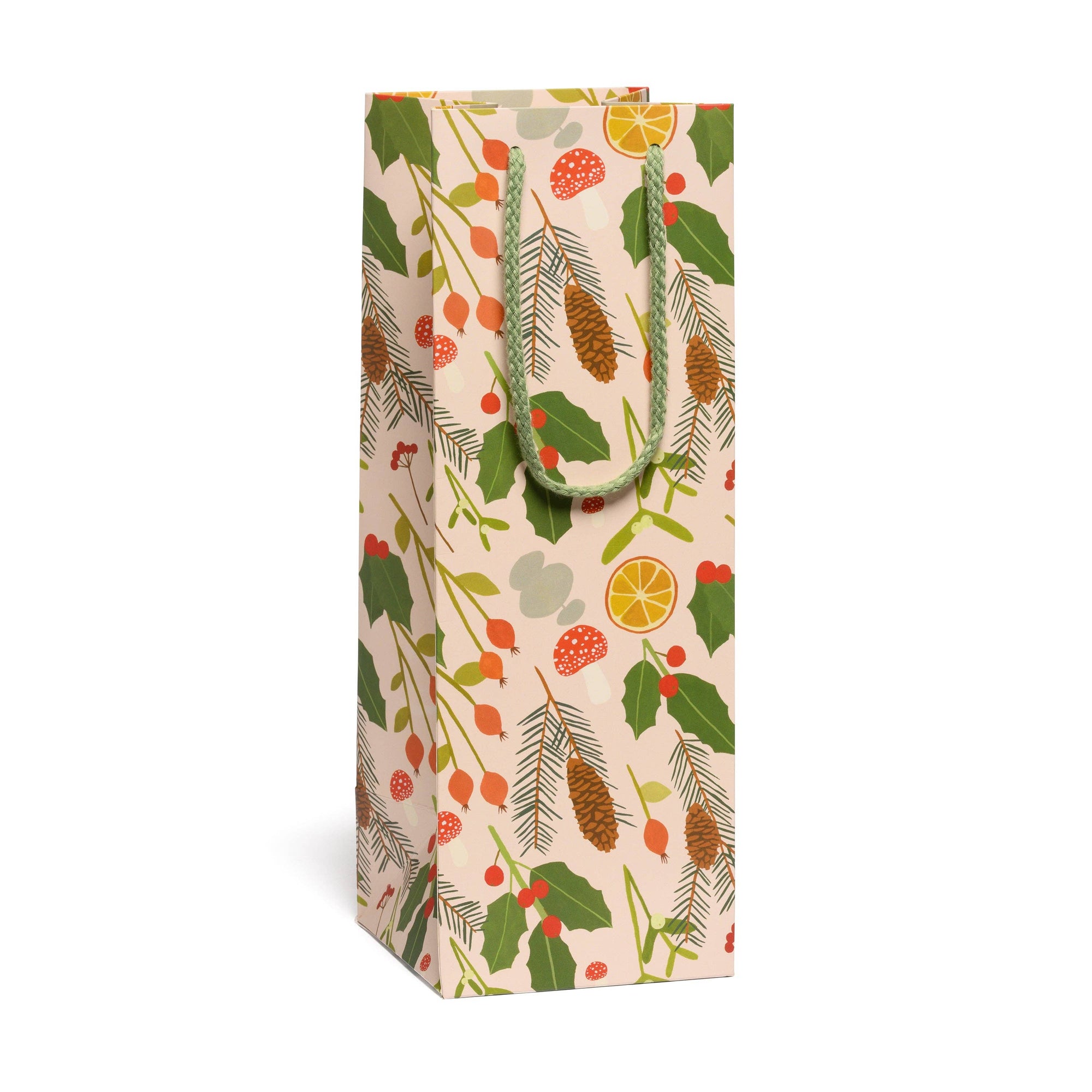Holiday Greens Wine Bag
