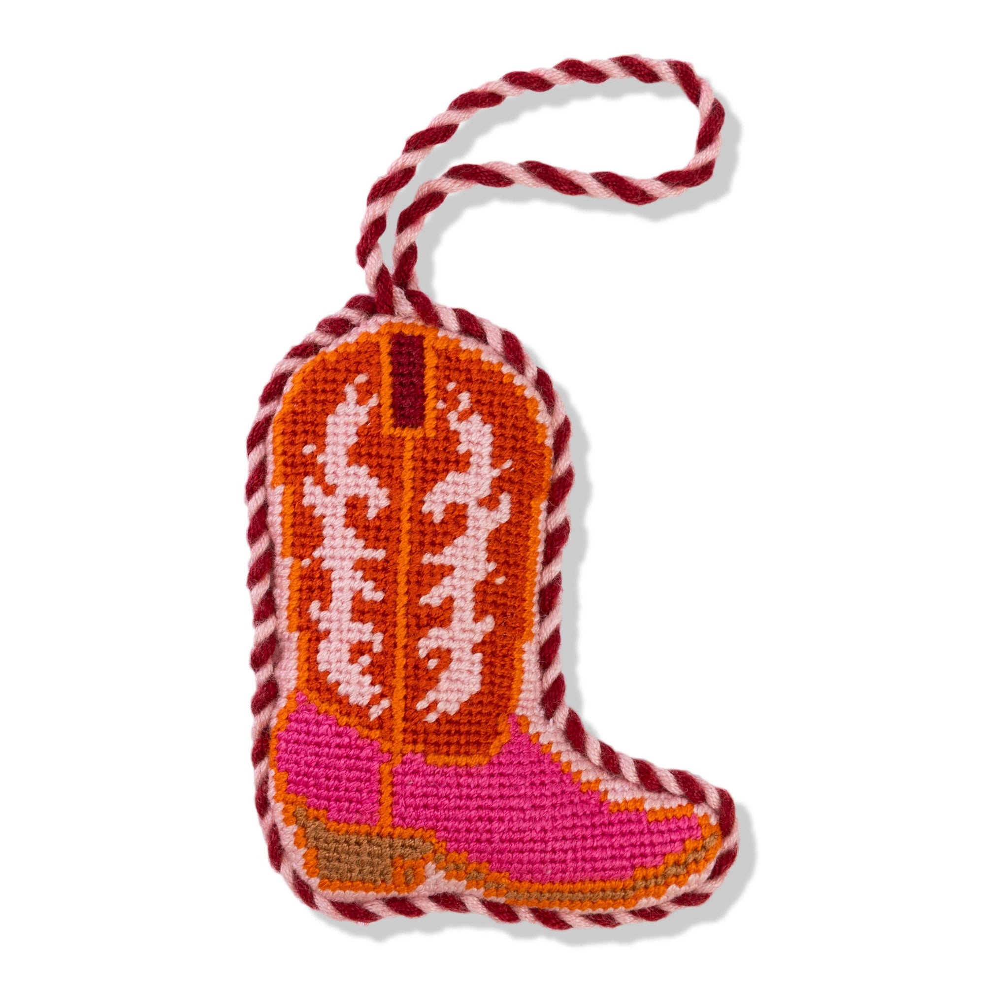 Needlepoint Ornament- Cowboy Boot