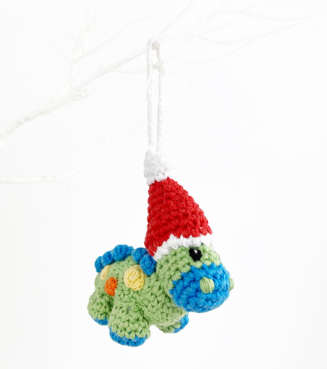 Knit Dinosaur Ornament