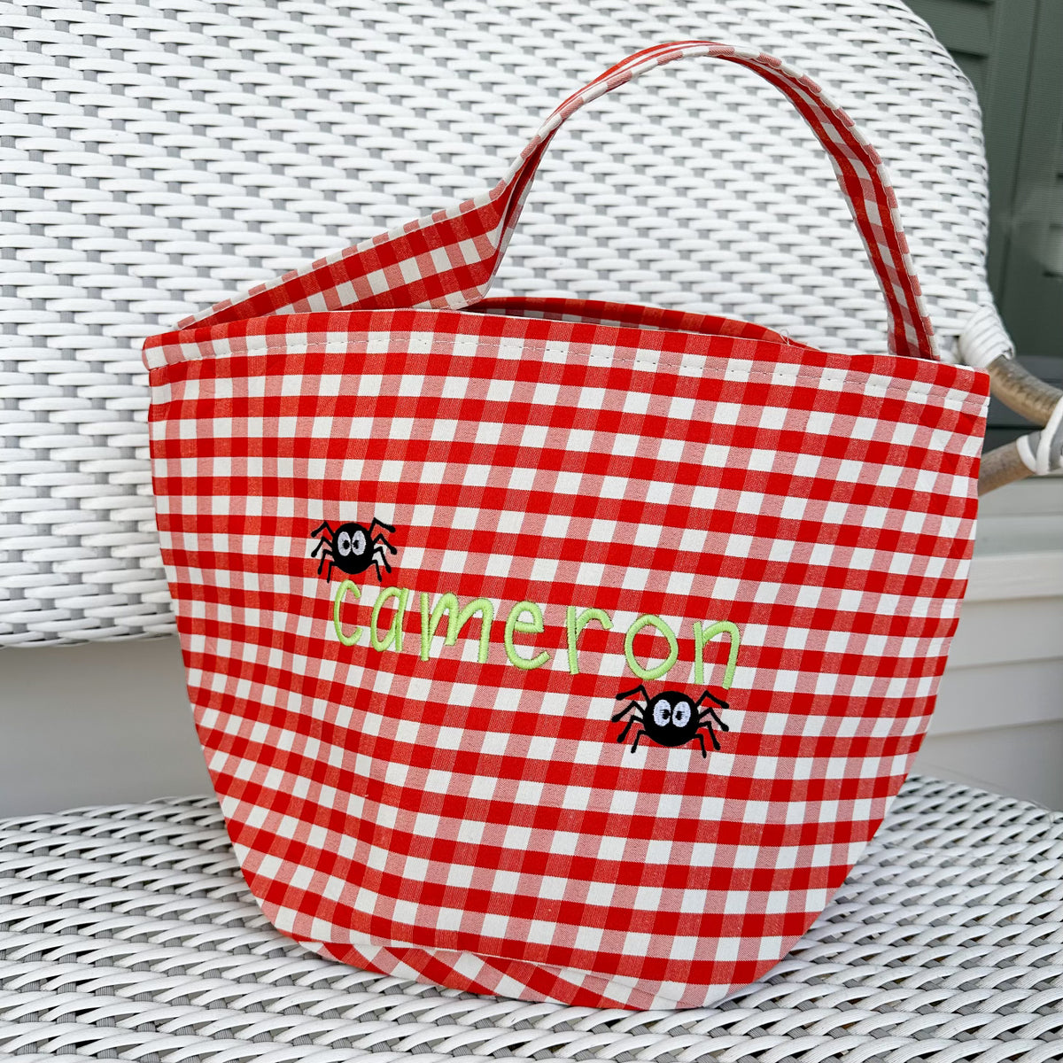 Gingham Halloween Bucket – Stitch-Able