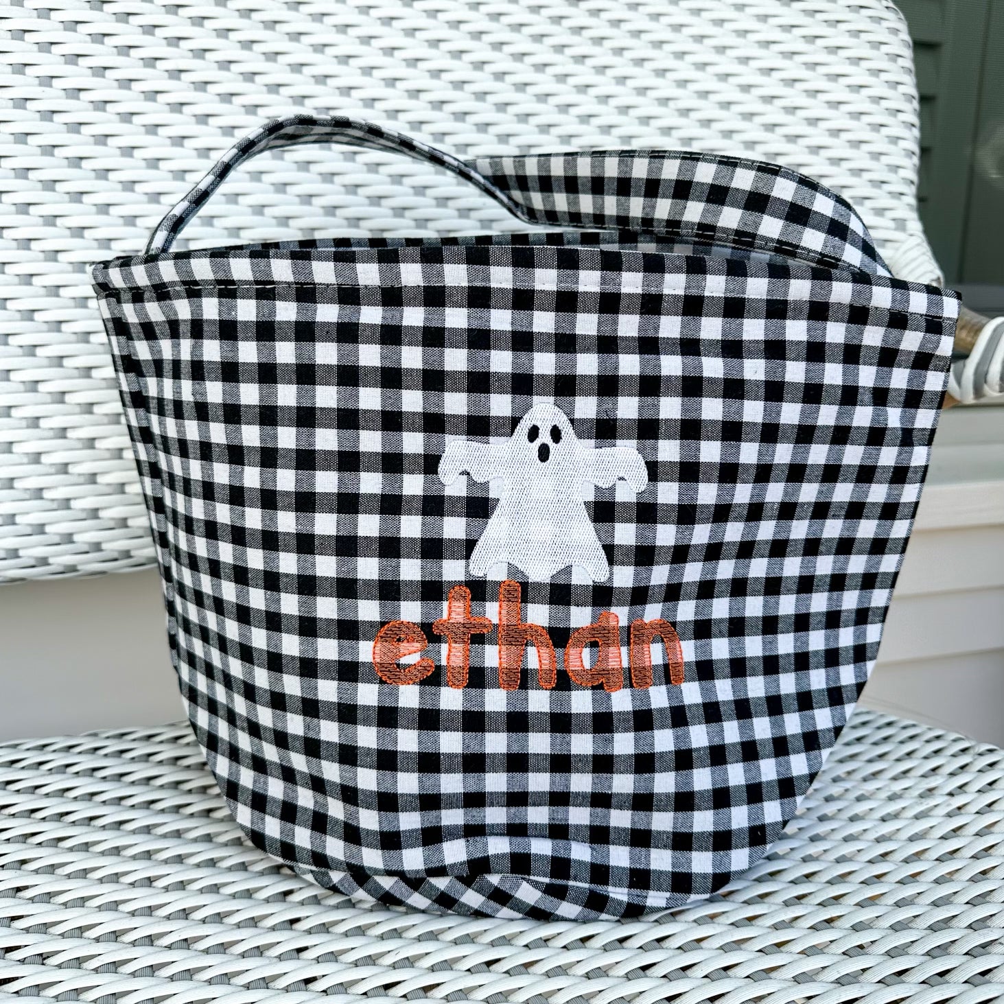 Monogrammed Halloween Tote