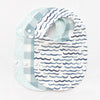 Charlie Snap Bib - Light Blue Gingham