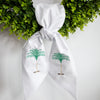 Embroidered Palm Tree Wreath Sash