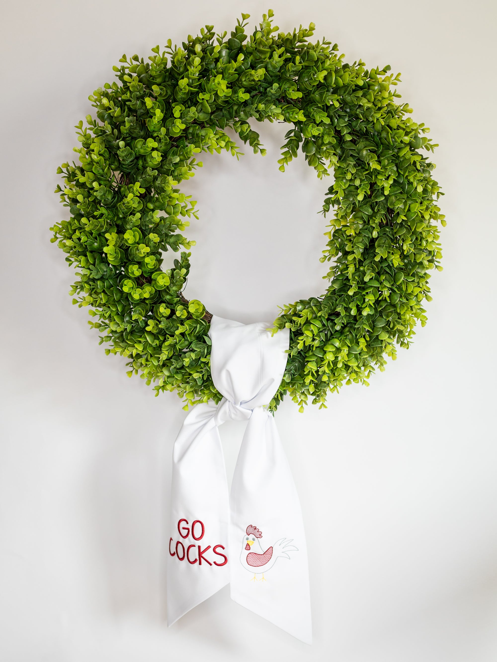 Embroidered Gamecocks Wreath Sash