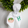 Embroidered Pumpkin Wreath Sash