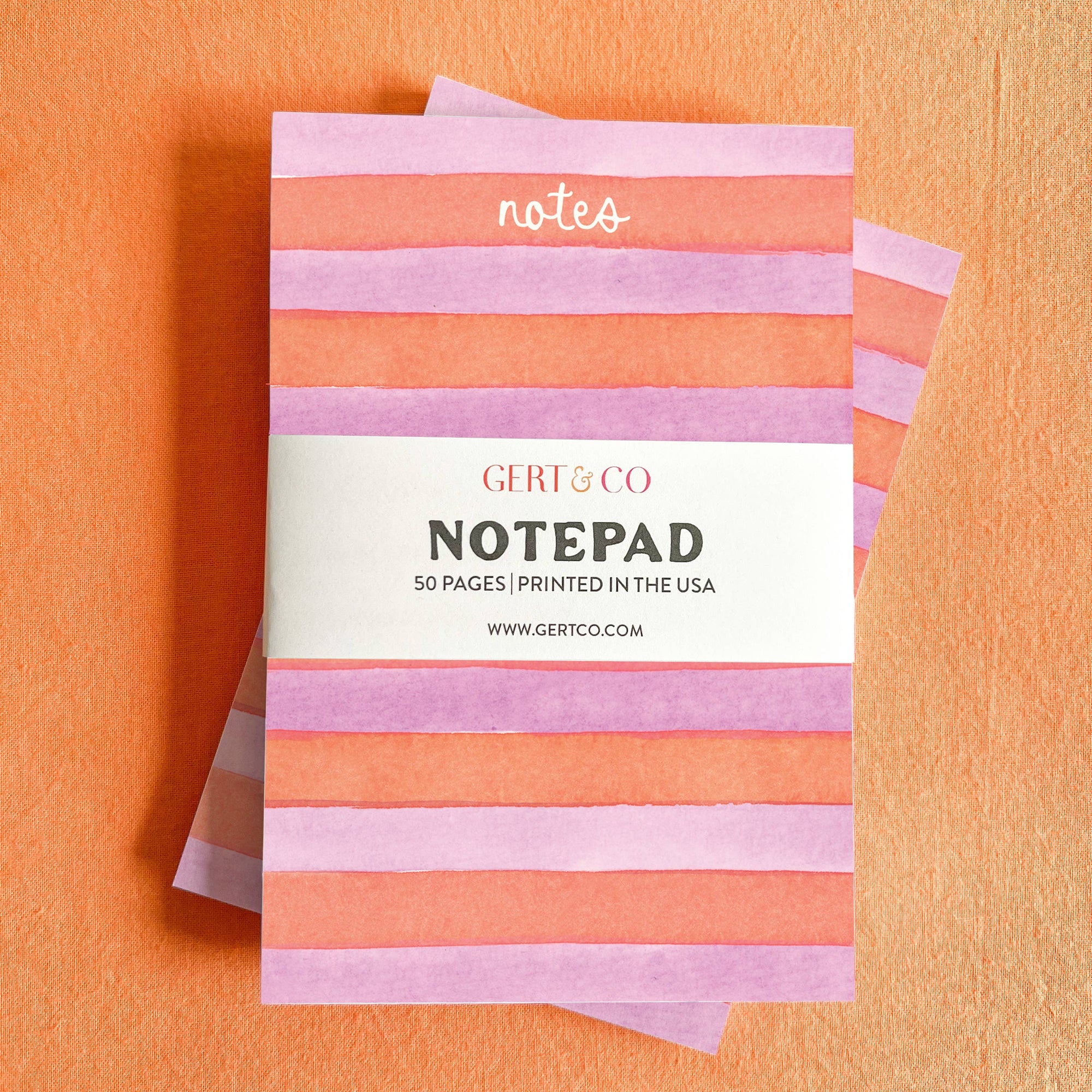 Orange + Purple Stripes Notepad