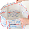 Monogrammed Expandable Tote- Blue Fish