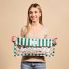 Mahjong Tile Keeper Pouch– Sicily Stripes Teal