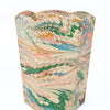 Hand-Marbled Waste Bin / Storage Bin- Flatiron Feathers