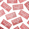 "Husband's Tab" (Blush) Iron On Patch