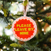 "Leave by Nine" Needlepoint Ornament