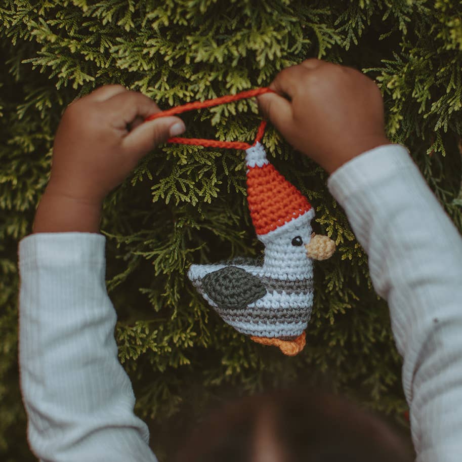Knit Seagul Ornament
