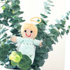 Knit Angel Ornament- Turquoise