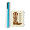 Letterpress Enclosure Card- "Howdy"
