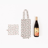 Organic Cotton Floral Wine Bag