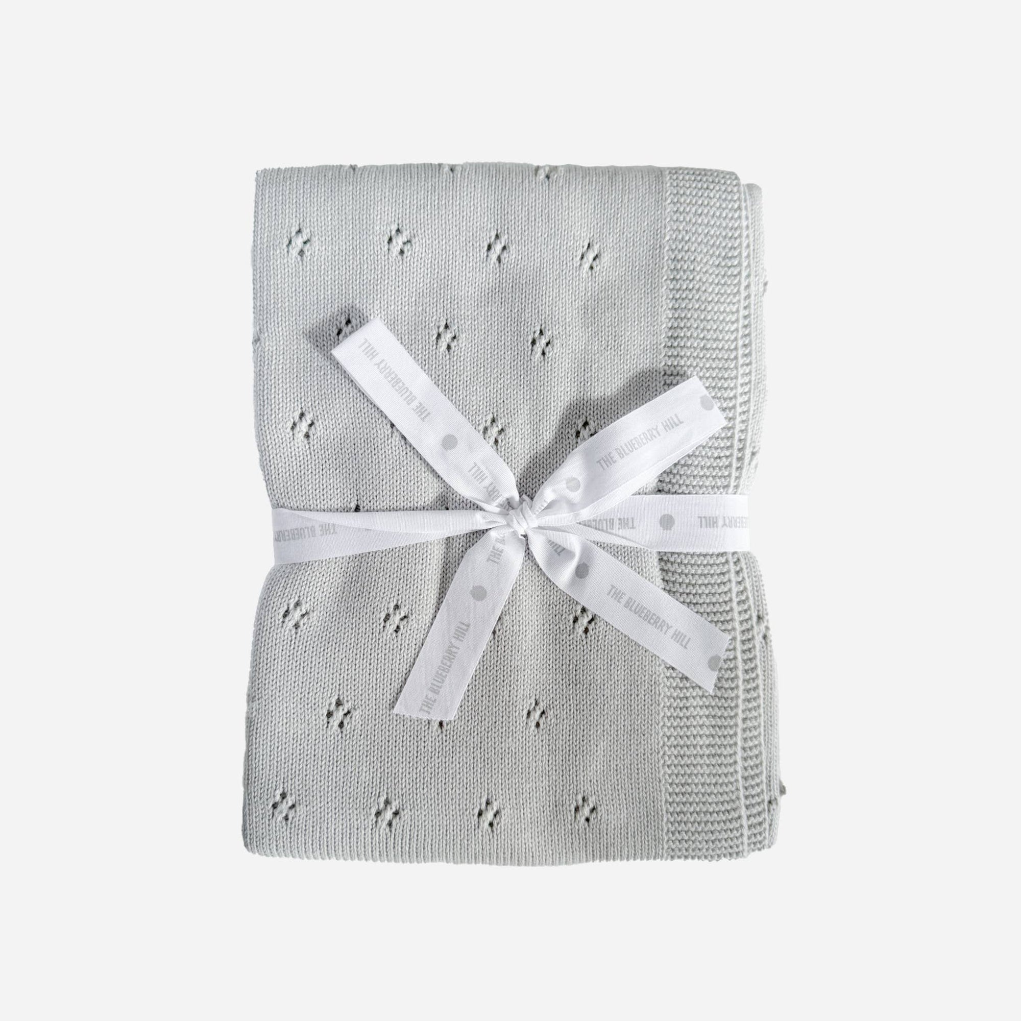 Organic Cotton Pique Blanket- Gray