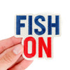 "Fish On" Iron On Patch