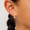 Heart Gem Hoop Earrings