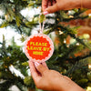 "Leave by Nine" Needlepoint Ornament