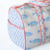 Monogrammed Weekender Tote- Blue Fish