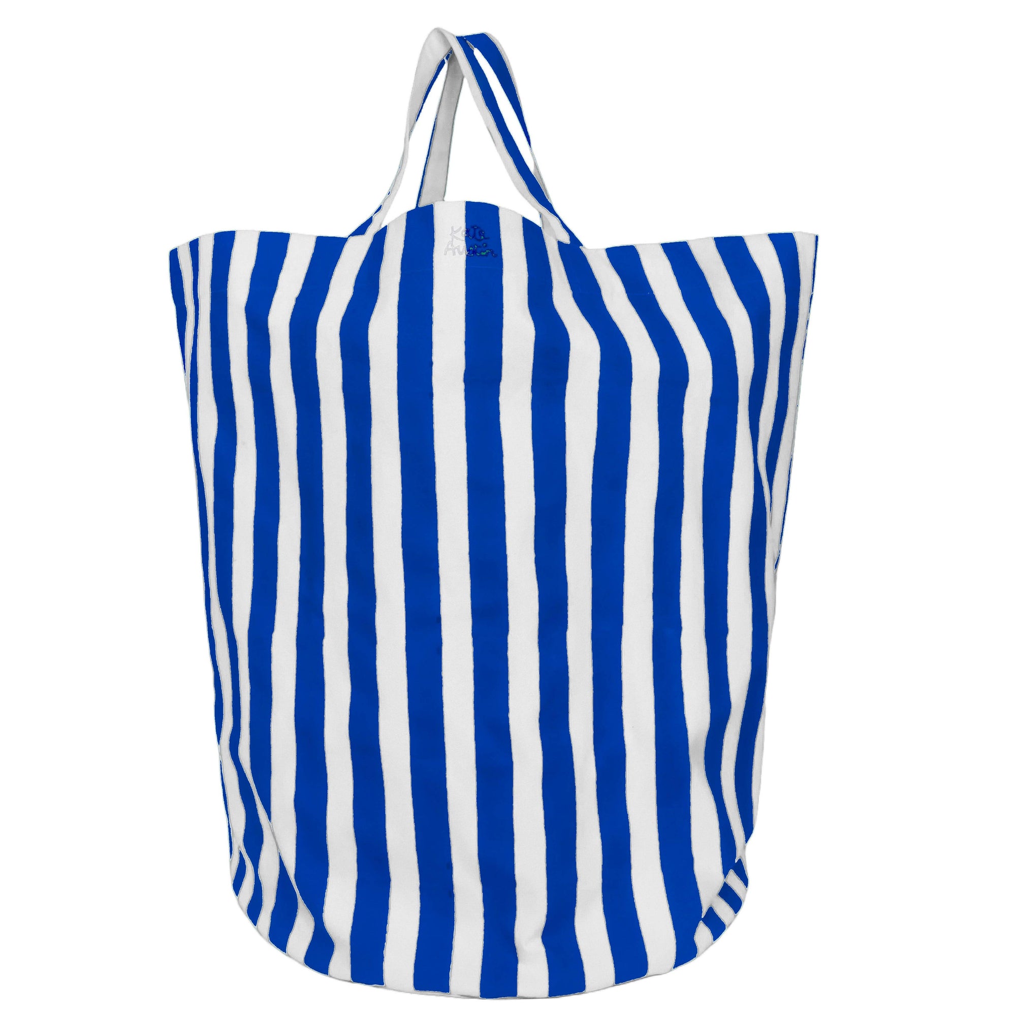 The Big Bag- Cobalt + White Cabana Stripe