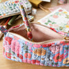 Quilted Pencil Pouch- Garden Flora