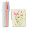 Letterpress Enclosure Card- Floral Butterfly