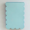 Scalloped Edge Notepad | Aqua + Blue Edge