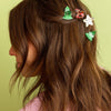 Girls Ornament with Mini Claw Hair Clips (Christmas)