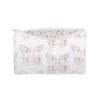 Monogrammed Butterfly Quilted Makeup Bag