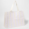 Collapsible Beach Bag- Lilac Stripe