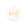 Letterpress Gift Tags- "Howdy"