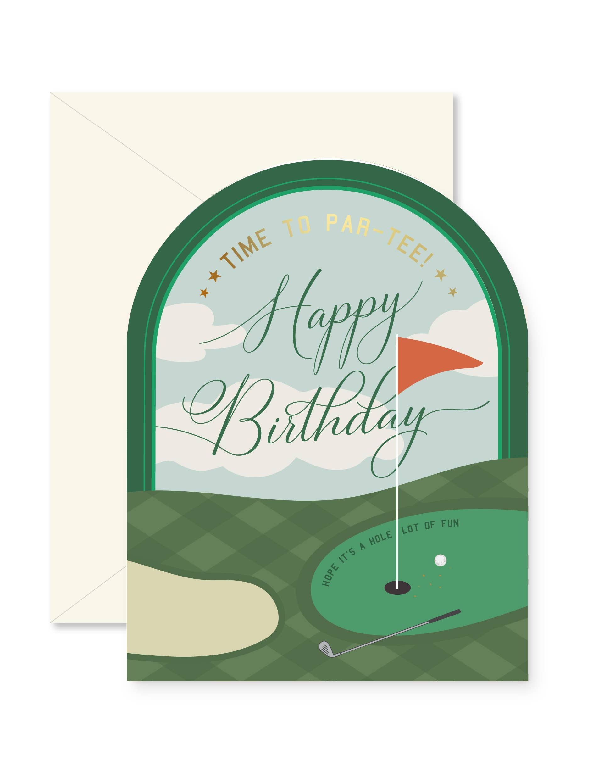 "Time to Par-Tee" Golf Birthday Card
