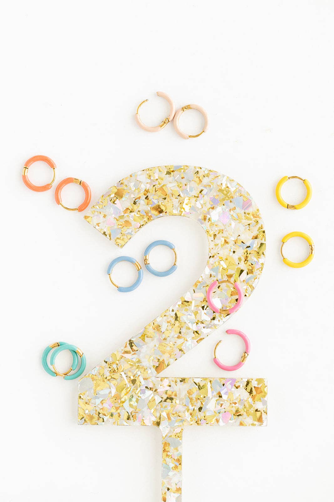 Enamel Hoop Earrings