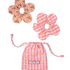 Block Print Scrunchie Set- Pink