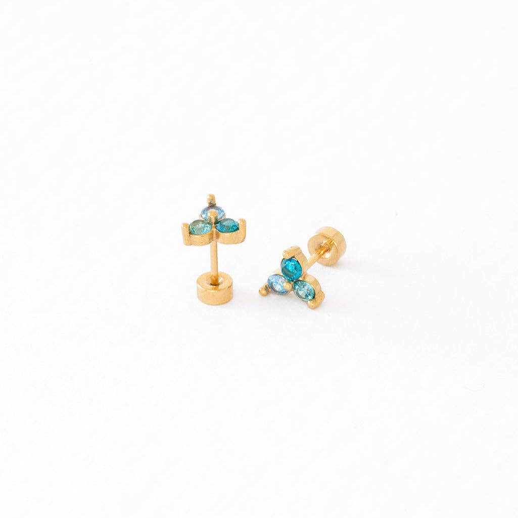 Blue Ombré Gem Earrings
