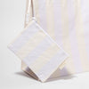 Collapsible Beach Bag- Lilac Stripe